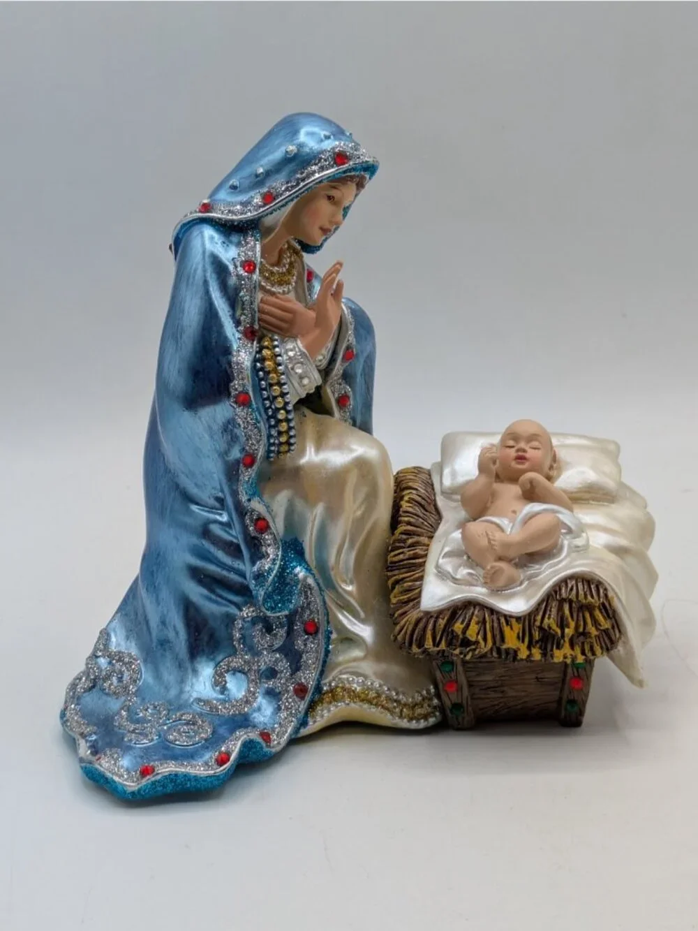Hawthorne Village Mary And Baby Jesus The Jeweled Nativity Collection 5.75